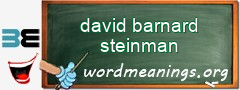 WordMeaning blackboard for david barnard steinman